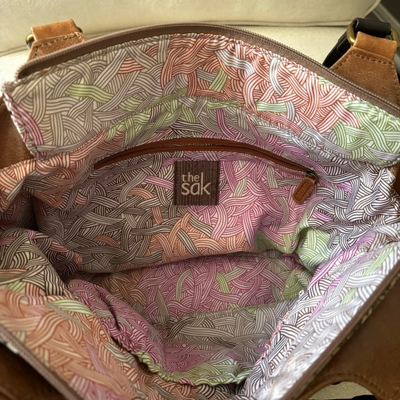 The Sak neutral leather hobo satchel handbag - Picture 3 of 6